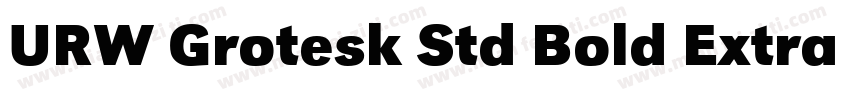 URW Grotesk Std Bold Extra Narrow字体转换